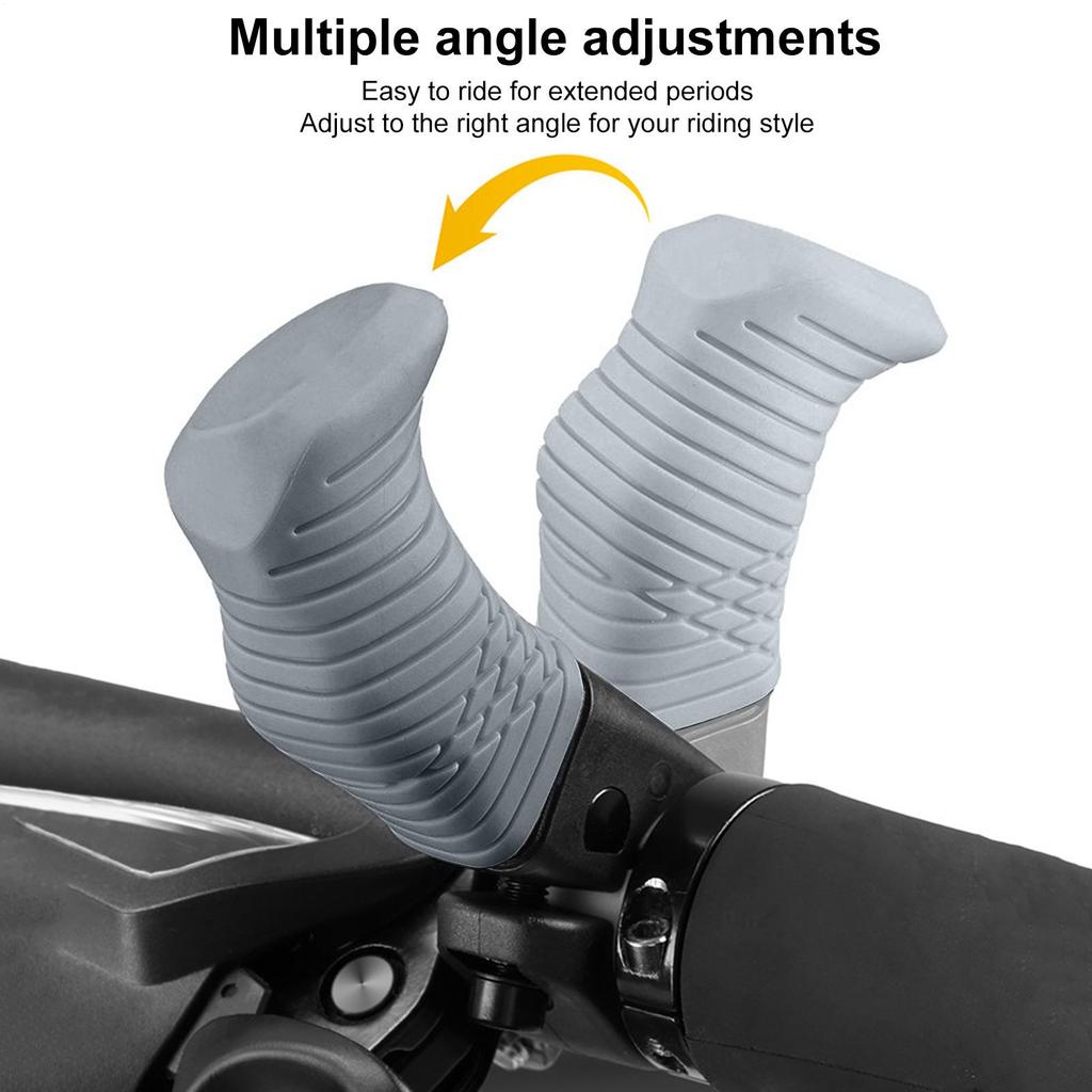 Bike Grips Ergonomic Bicycle Grips Thumb Rest For Cycling Sports Long-Ride Comfort Road Mountain Motorcycle Dirtbike Scooter