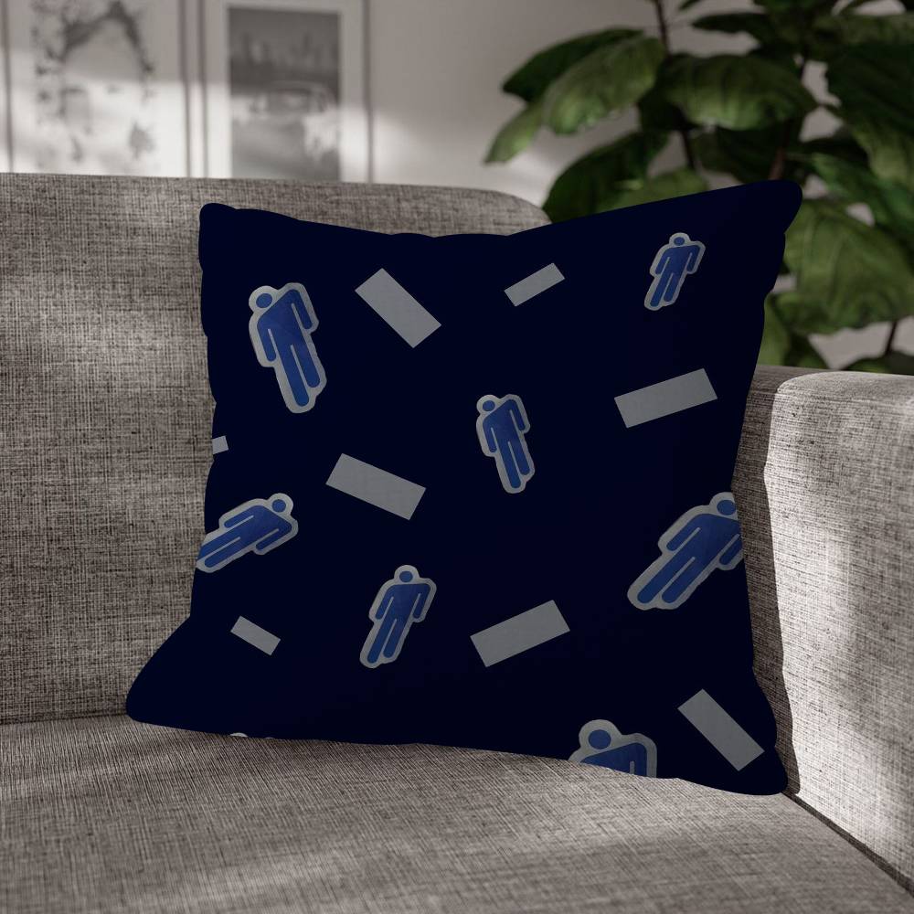 Singer Billie Eilish Cartoon Decorative Room Aesthetics Pillow Case Home Decor Bedroom Sofa Bed Couch Pillow Cover X