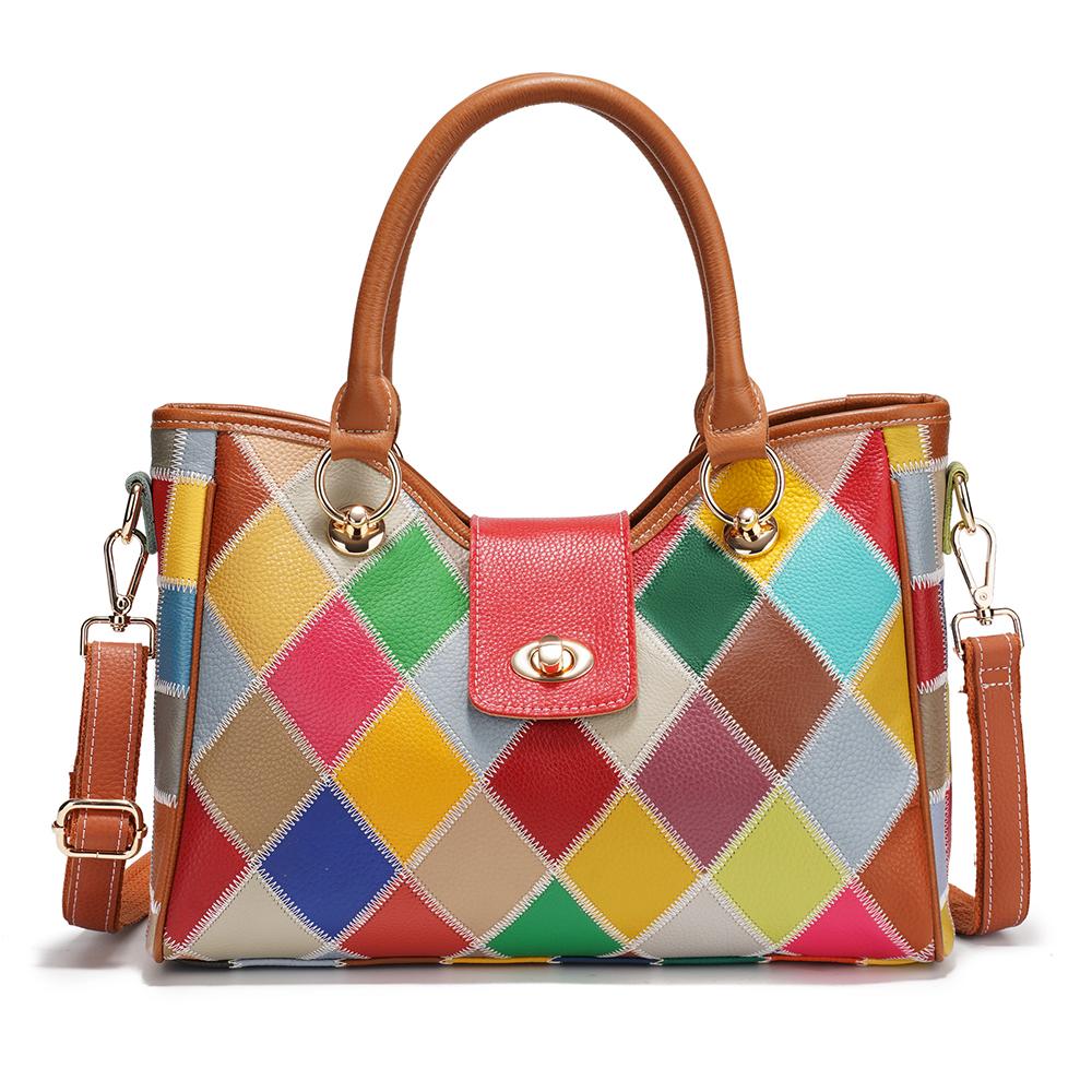 Zency Women s Genuine Leather Luxury Top-Handle Bag