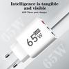 65W 3 Ports GaN USB Charger Type C Fast Charging Phone Charger For iPhone 15 16  Samsung Xiaomi Huawei EU/US Plug Wall Adapter