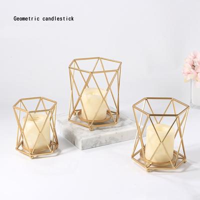 Fashion Geometric Iron Candlestick Wall Candle Holder Ornament Minimalist Wedding Home Decor Gift