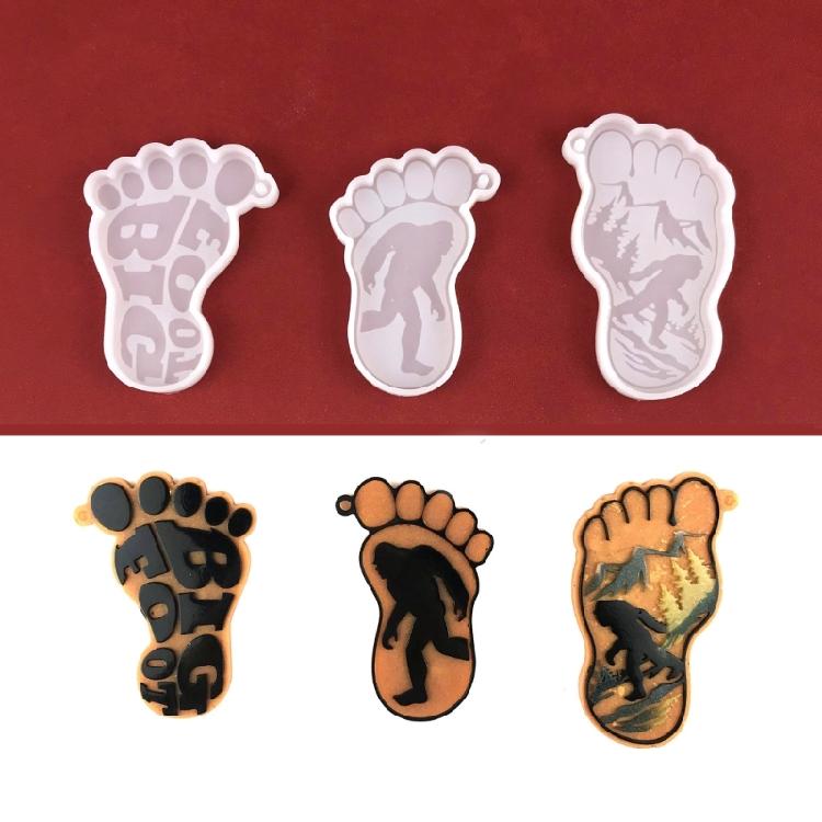 Foot Silicone Resin Mold for Keychain Jewelry Making,DIY Pendant Charms Mold