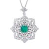 Jewelry Copper Bottom Gold-Plated Imitation Colored Treasure Square Diamond 8 * 8 Camellia Pendant Necklace Female