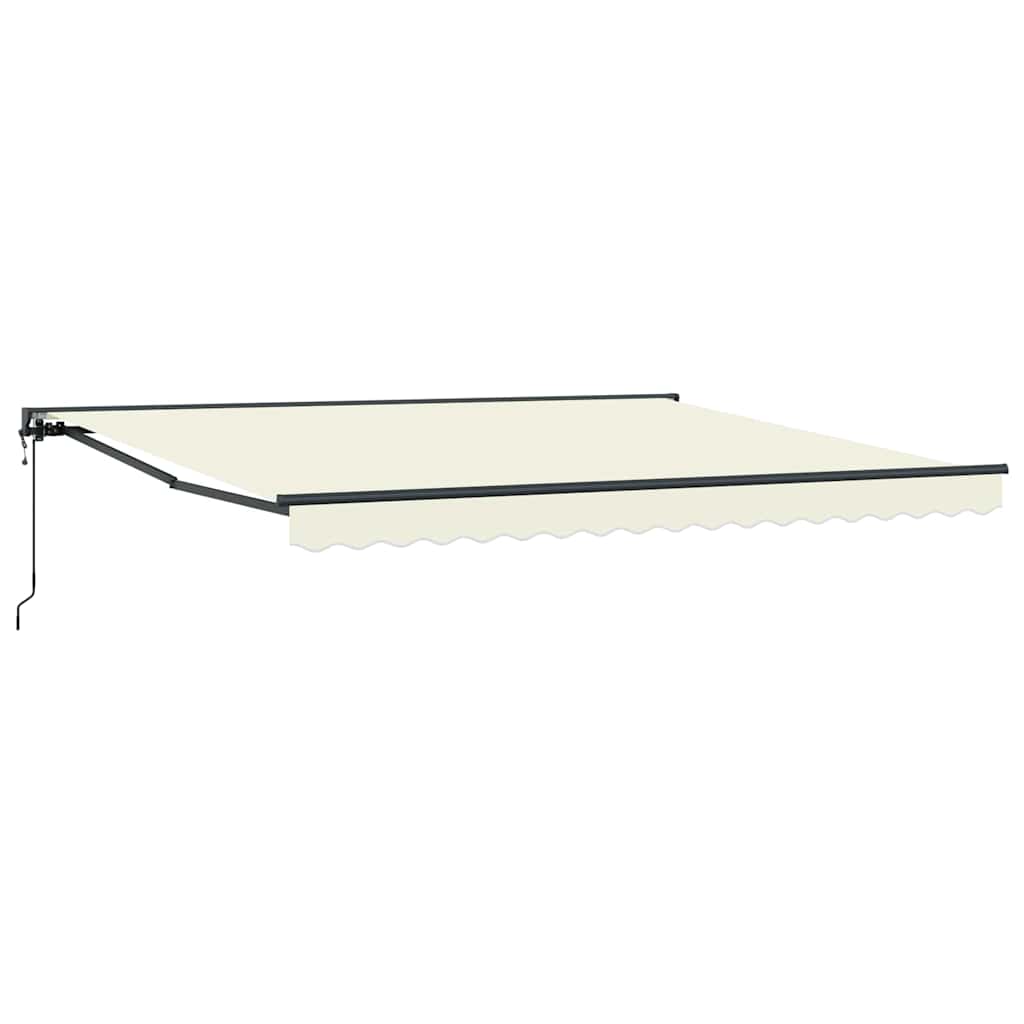 Retractable Awning Frame Cream 400 x 300 cm Polyester with PU Coating