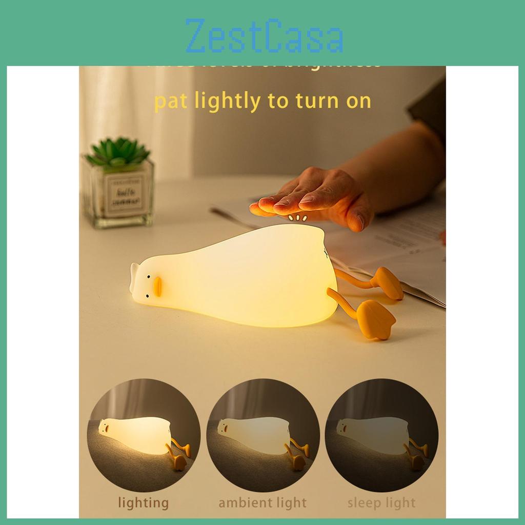 Kids Cute Led Night Light Duck Shaped Night Lamp Silicone Nightlight For Children Room Bedroom