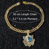 New Fashion Hip Hop Pendant Alloy Gold Plated Iced Out Dallas Mavericks Charm Necklace Cuban Chain Fan Sports Team Jewelry Gifts