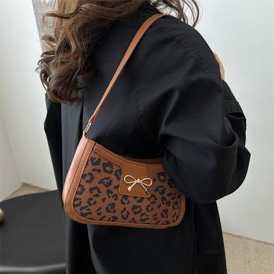 Fashion Trend, Leopard Print, High-end Texture Temperament, Shoulder Underarm Bag, Spring and Summer New Portable Handbag.