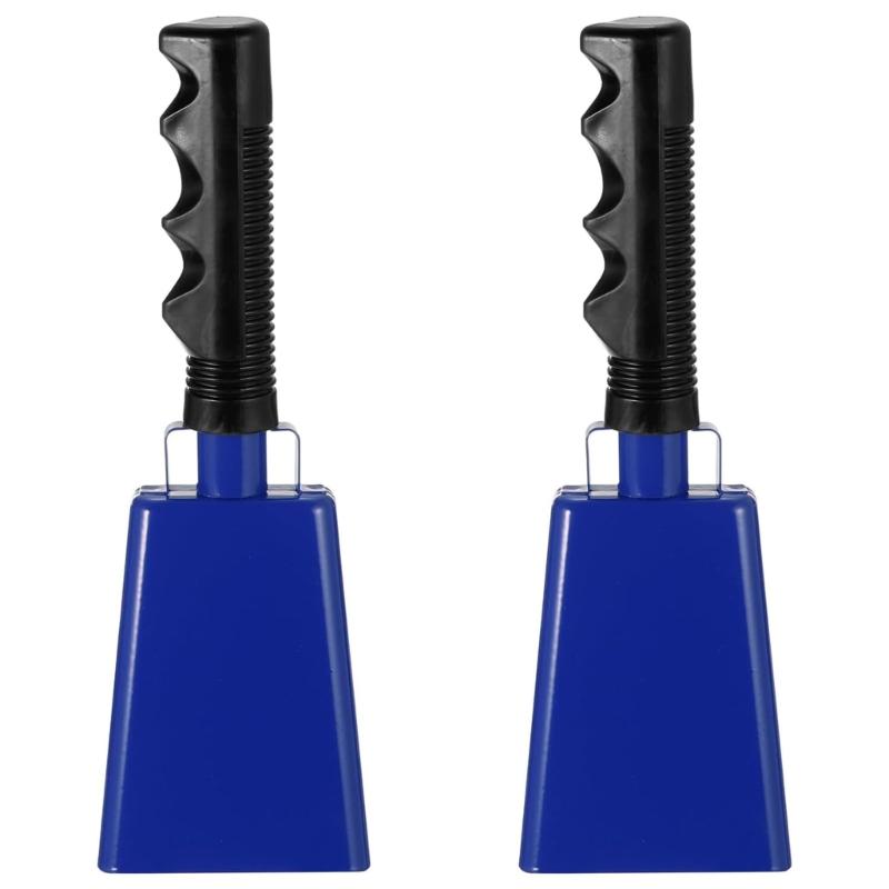 Cowbell with Handle Noise Maker Cheering Bells School Bells Hand Call Bells Handheld Cow Bells for Footballs Game Party