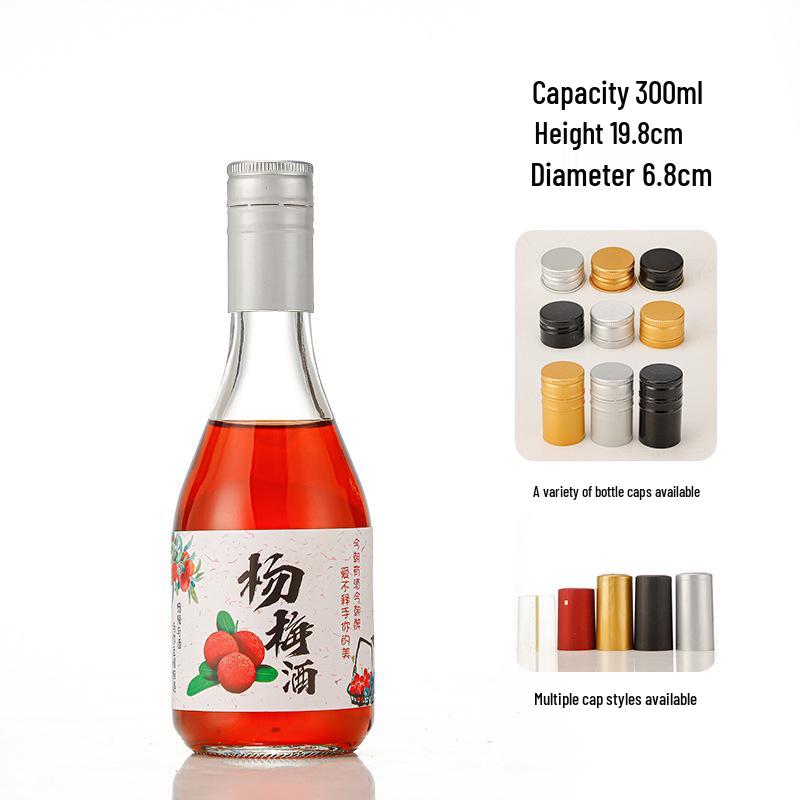 New Arrival Frosted Glass Wine Bottle – Transparent, Sealed, and Ideal for Baijiu or Homebrew