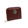 Snoopy Women's Wallet with Coin Purse and Round Zipper, Popular Character SNOOPY Medal Print (Chocolate)