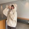 Kawaii drăguț urechi de urs hanorac femei toamnă iarnă ocazional fleece lângă mânecă lungă pulover prieteni moda coreeană