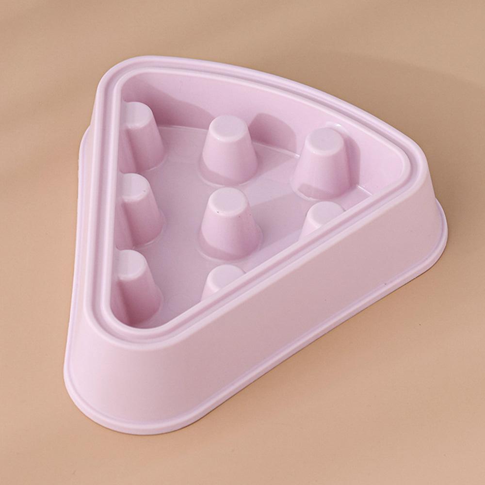 

Cartoon Pizza Pet Bowl - Single Bowl for Cats & Dogs, Large Size Slow Feeder Bowl, Anti-Choke Design, Food-Grade Material, фиолетовый