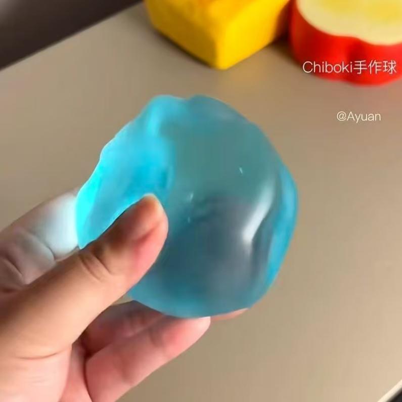 F Blue Maltose Squishy Toys Anti Stress Sensory Fidgets Toy Soft Simulated Transparent Slow-rebound Decompression Toy