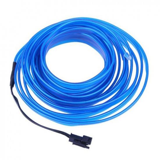 2M Blue LED Car Interior Decorative Atmosphere Wire Strip Light Accessories US