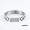 Mens Geometric Titanium Steel Bracelet With Zirconia Inlay Adjustable Arch Bridge Design Stylish Unisex Jewelry