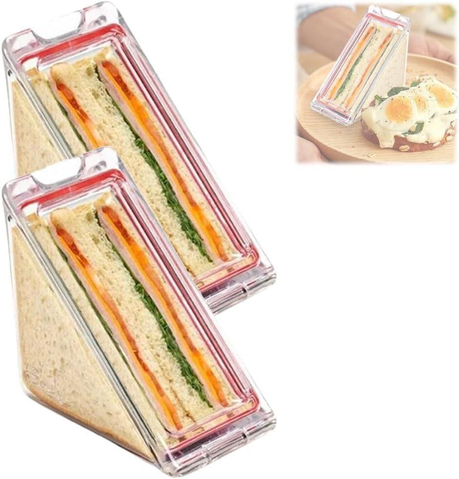 Cross Border Triangle Sandwich Container Transparent Washable Plastic Preservation Food Box