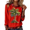 Women's Fashion Christmas Printed Long-Sleeve Pullover Top