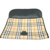 BURBERRY Check Document Pouch Clutch bag Canvas/Leather Beige