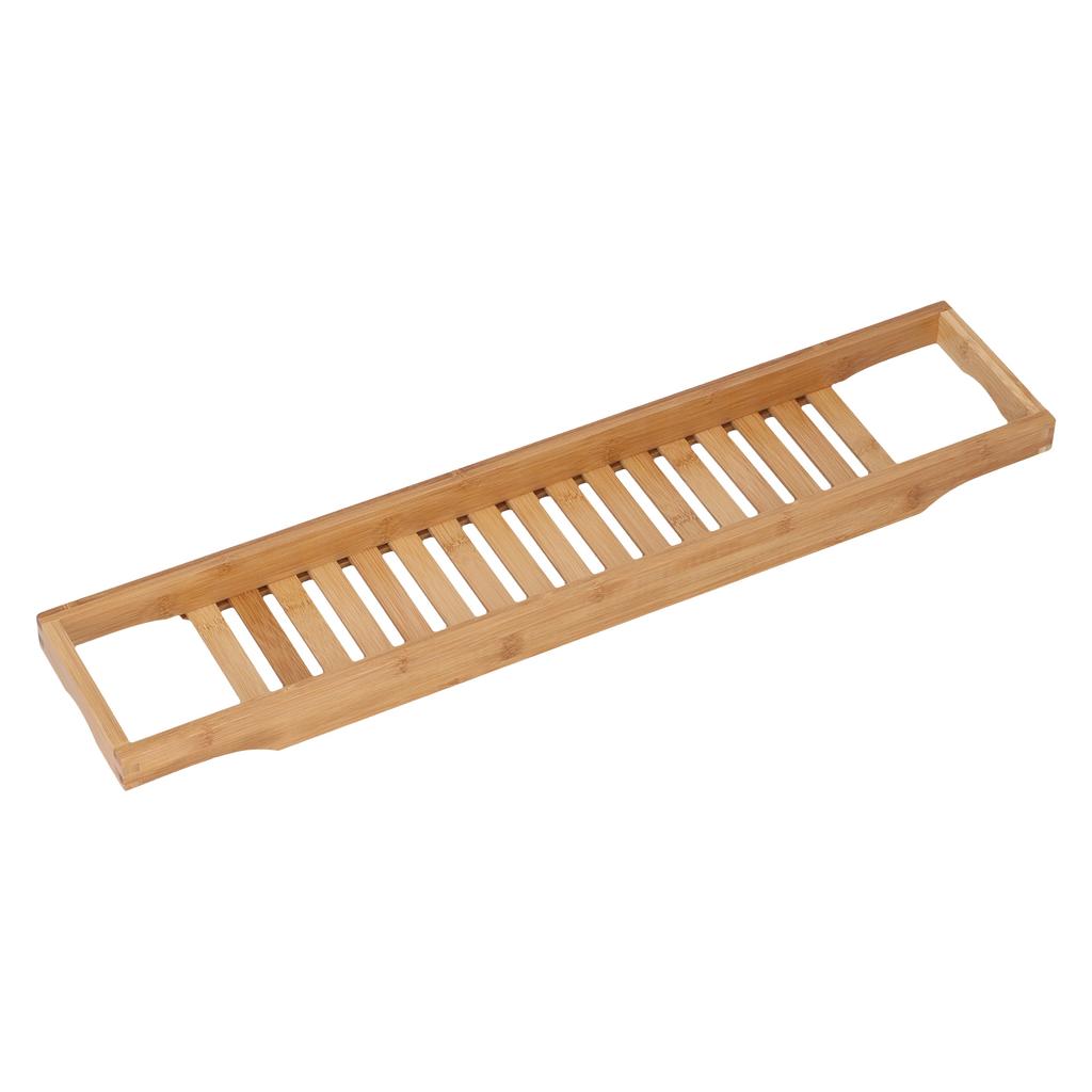 Bamboo Bathtub Tray Simple Durable Bathtub Rack Book Wine Holder for Home Bathroom