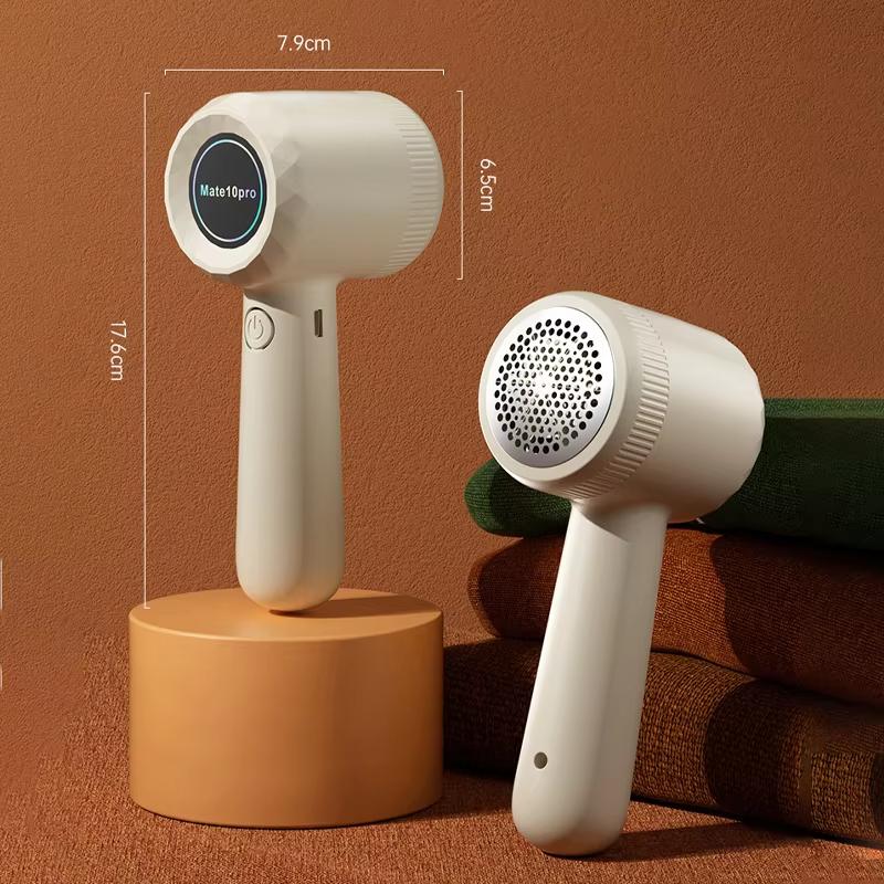 1PCS Lint Remover Electric USB Rechargeable Clothes Shaver De Bobbler Shaver with LED Display Adjustable 3 Speeds, 6-Leaf Blades