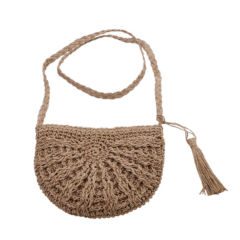 Damen Umhängetasche im Bohemian-Stil, modisch, kleine Kapazität, für den Strandurlaub, Umhängetasche