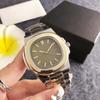 Stainless Steel Band Mens Square Quartz Watch With Date Display Luminous Hands Unisex Sport Style