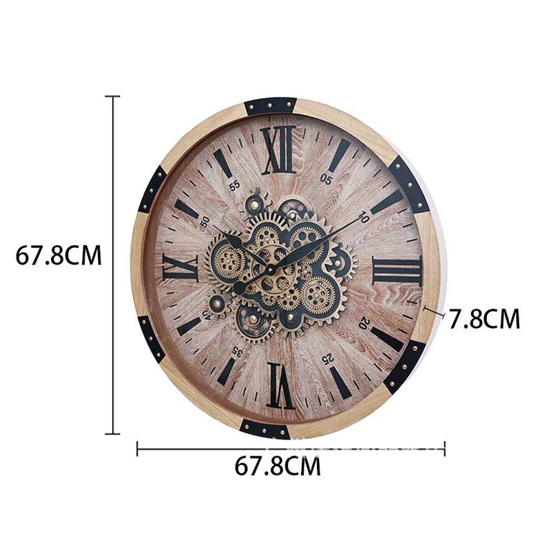 

Vintage Wall Clock Wooden Luxury Wall Watches Living Room Decoration Clocks Large Bedroom Watch Elegant Aesthetic Home Decor
