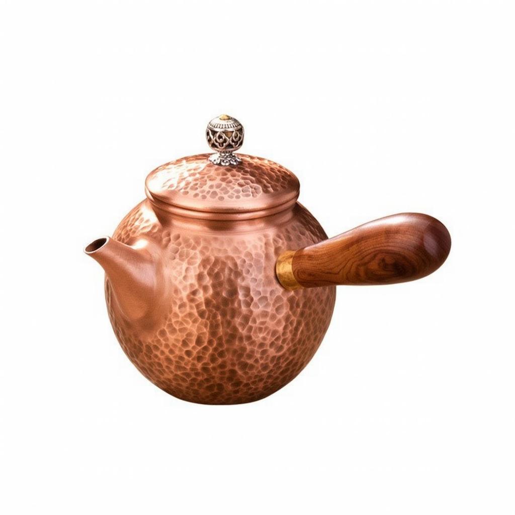 Tea Brewing Pot 1600 Ml Hammered Copper Teapot Handmade-styleStyle