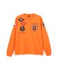 AVIREX TOP GUN PATCHED L/S T-SHIRT 783-3930018 men's L orange