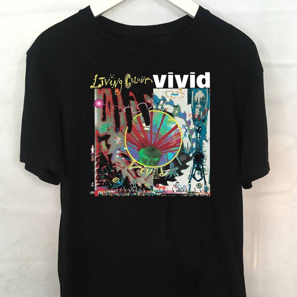 

Living Colour Band Legend Vivid Album TShirt Black Unisex S-2345XL ND1561 Unisex T-Shirt M