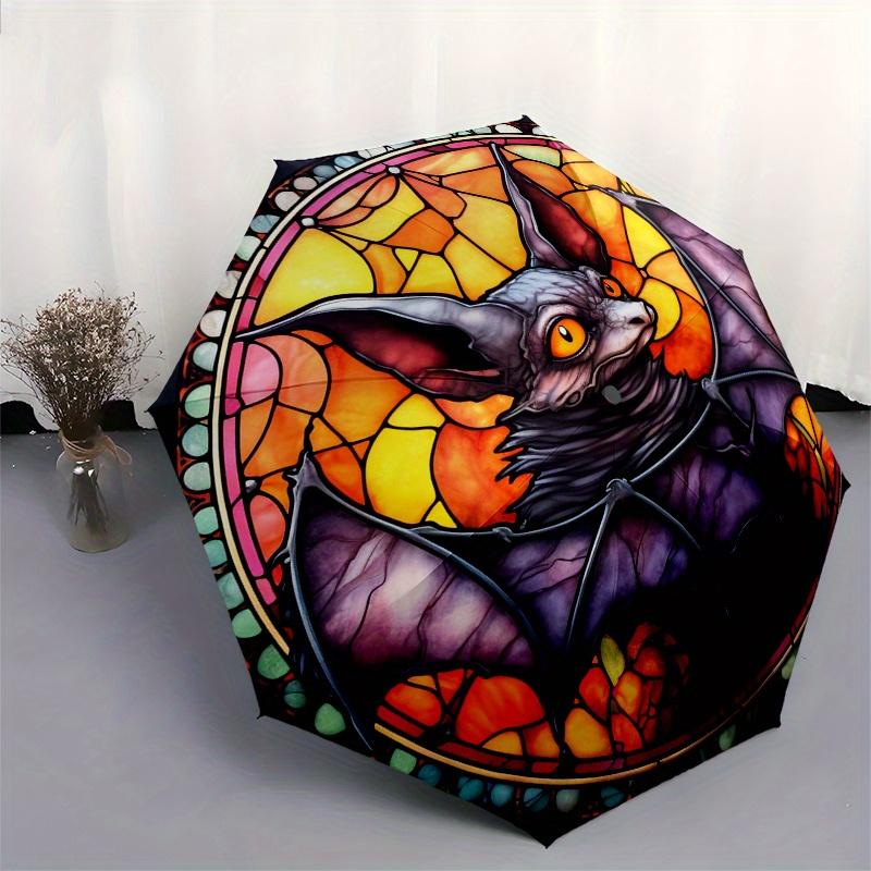 Stained Bat Decor - Unique Hanging Bat Sculpture for Home, Office, or Bar DecorationUmbrella, Portable 3-Fold Compact Umbrella,Christmas Gift ES460