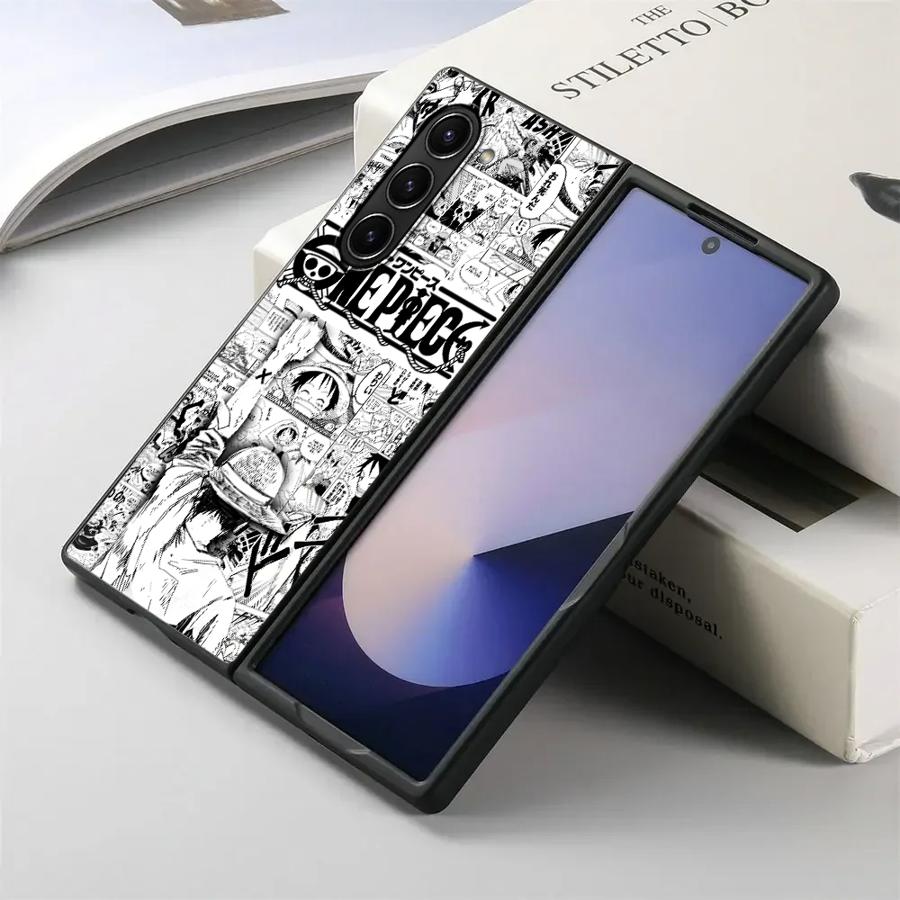 Zadní kryt na telefon pro Samsung Galaxy ZFold7 ZFold4 ZFold5 ZFold3 ZFold6 Z Fold 7 6 5 4 3 One Piece Komiks Luffy