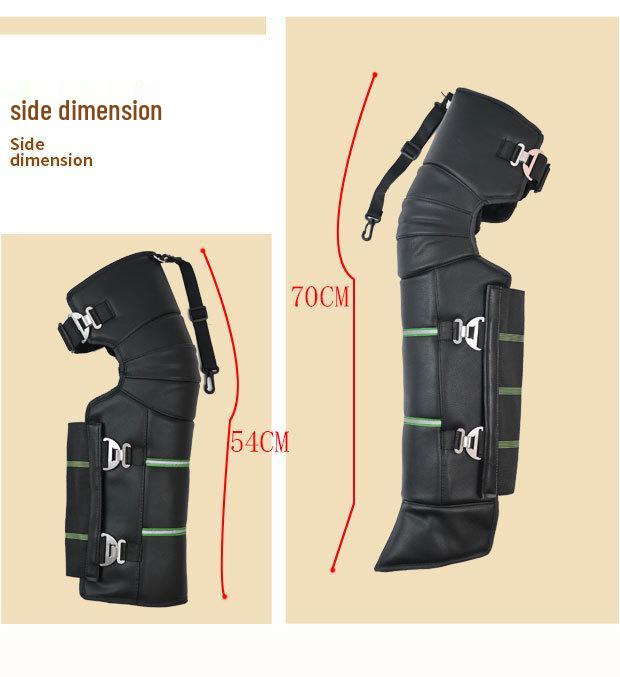 Genuine Cowhide Wool Motorcycle Knee Pads - Windproof & Coldproof for Men and Women