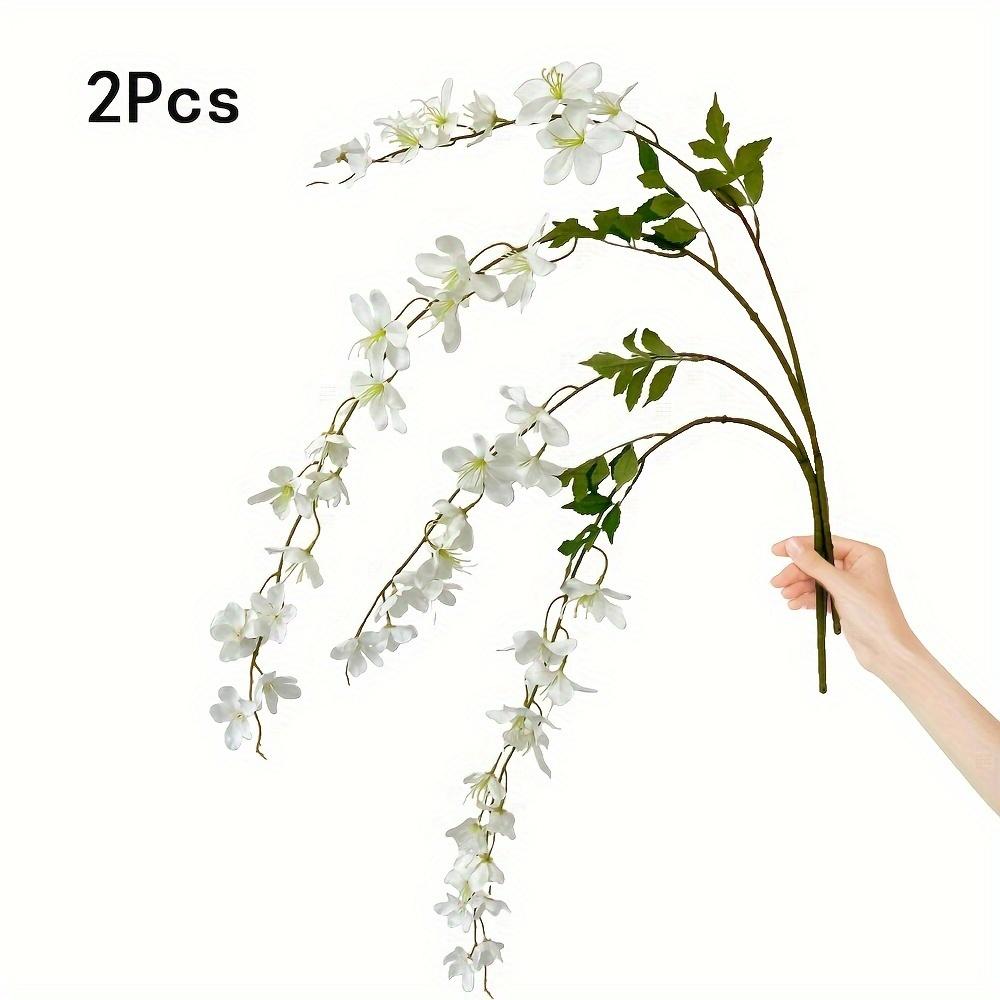 

1/2Pcs Silk Clematis Artificial Flower Luxury Artificial Jasmine Flower Fake Greenery Plant for DIY Wedding Bouquet Centerpieces 1Pc белый
