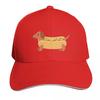 Hotdog Weiner Dog Baseball Cap Contrast Two Tone Brim Snapback Flat Bill Strapback Dad Hat