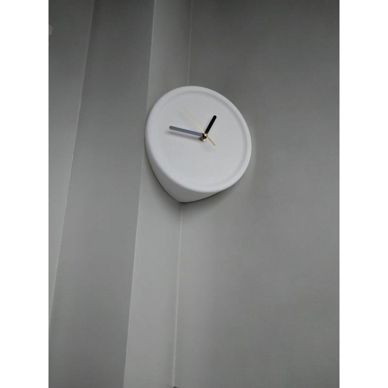 Minimalist Corner Wall Clock 20cm Diameter 3D Illusion Art Clock Noiseless Battery Operated Decorative Wall Watch