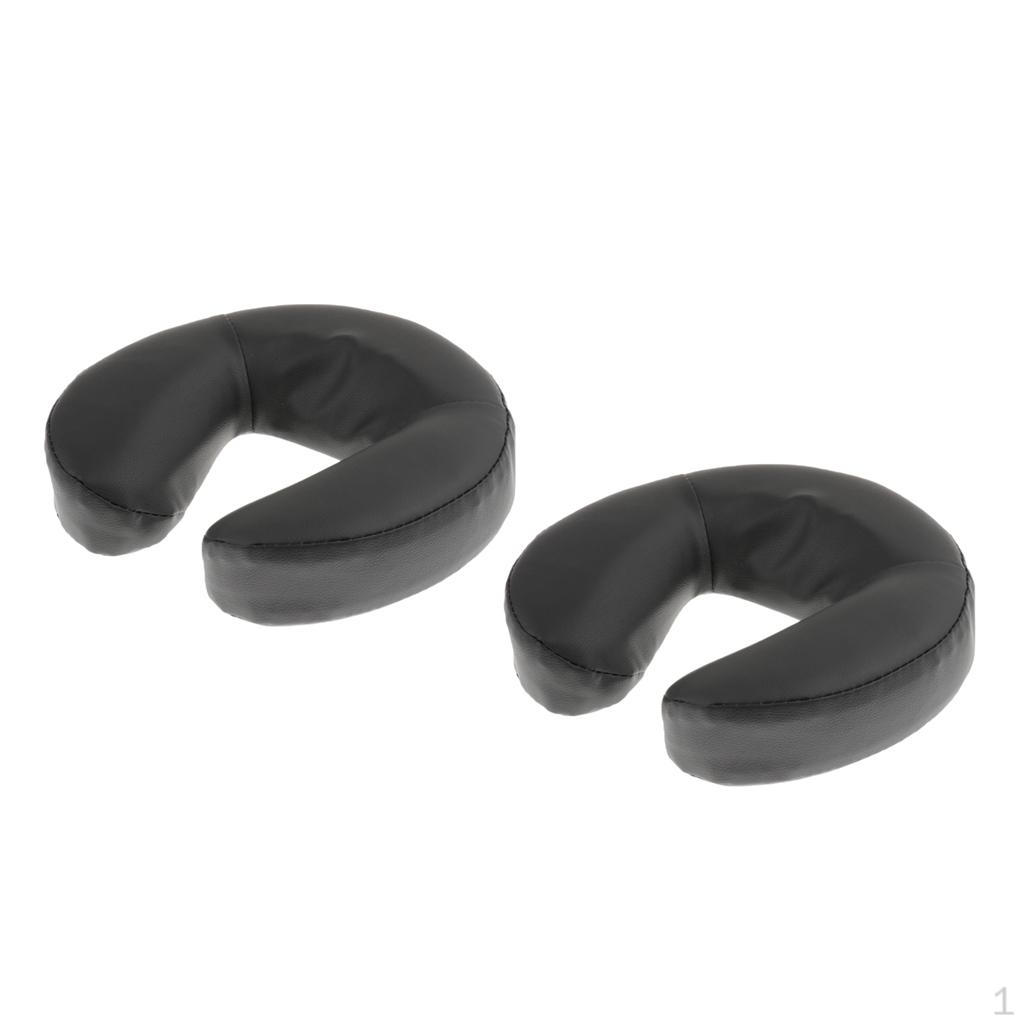 2 PCS Cradles Pillows, Head Pads For Massages, Massage Accessories Cushion Made Of PU Leather -