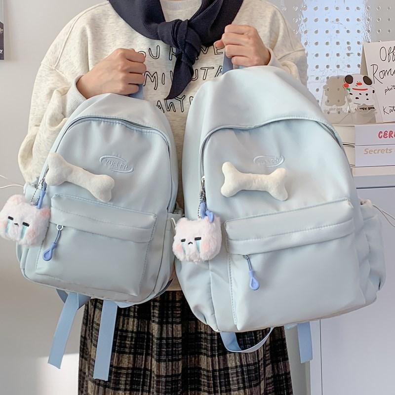 

Solid Color Versatile Small Schoolbag for Women Korean Style Girl Student Mini Backpack High Value Simple Casual Backpack