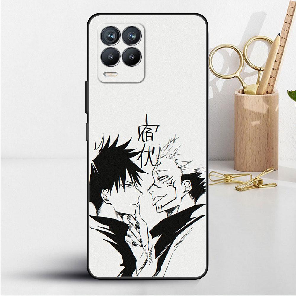 Süße Jujutsu Kaisen Anime-Hülle für Realme 8 C21y GT Neo 2 3 8i C21 7 C11 6 C12 C35 C3 GT 9 Pro C12 Silikon-TPU-Telefonabdeckung