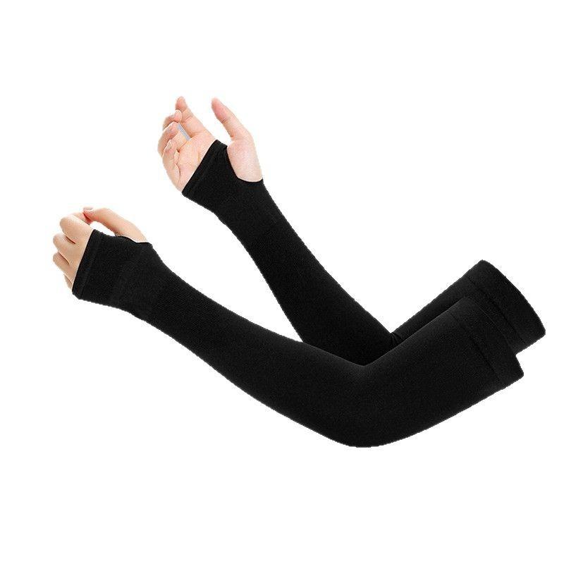 Mangas de Braço Pretas para Homens Mulheres Proteção UV UPF50+ Mangas de Sol Refrescantes para Cobrir Braços Mangas Esportivas para Cobrir Braços