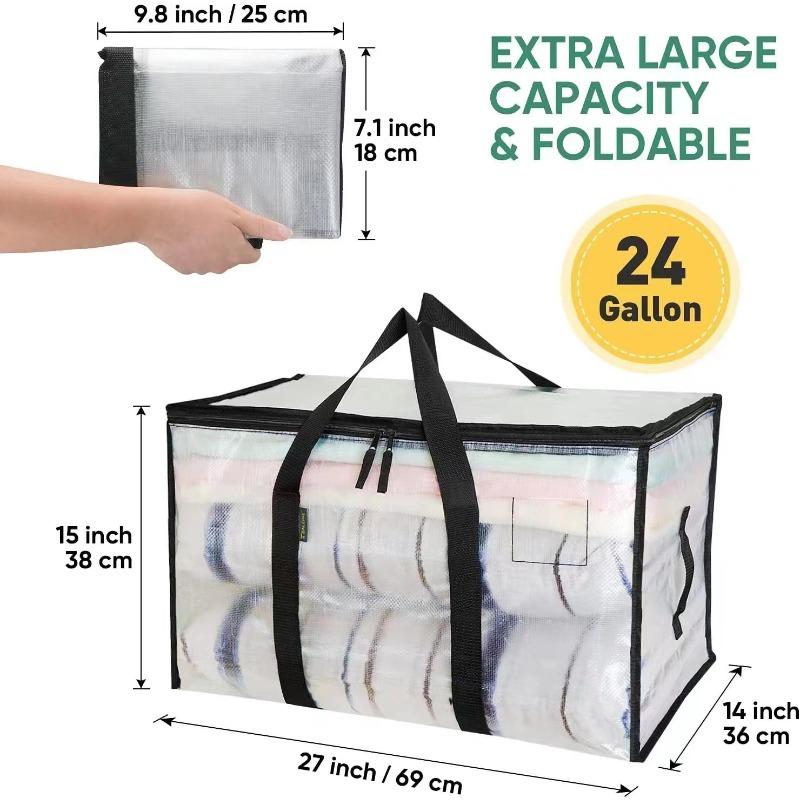 Large Capacity Quilt Storage Bag Transparent Quilt Clothes Sorting Bag Luggage Moving Packaging Bag Special Artifact