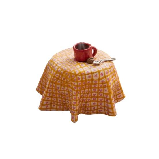 Hand-Painted Mini Table & Coffee Cup Backflow Incense Burner Smoke Waterfall Incense Holder