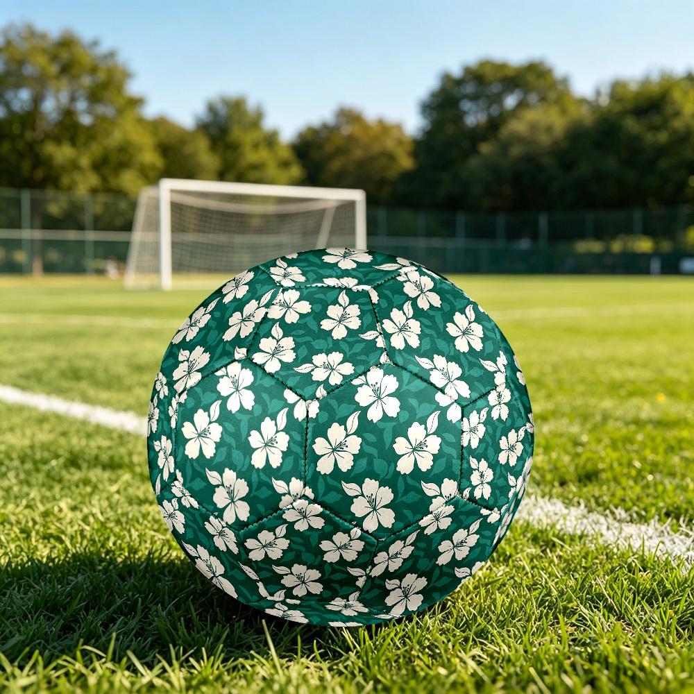 1PC Floral Soccer Ball Size 5 Football Machine Sewn Indoor/Outdoor Universal Football A123