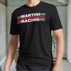 Neues Martini Racing Active Logo Herren Schwarz T-Shirt Lustig Größe S bis 5XL