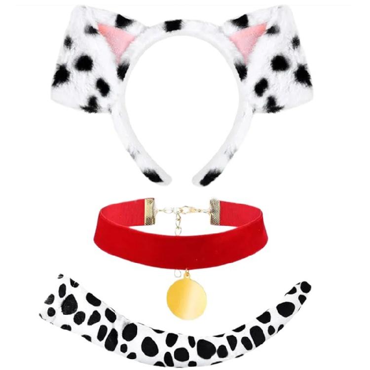3Pcs Animal Costume Halloween Dog Costume Accessories Including Headband, Tail, Dog Collar