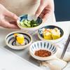Japanese Style Ceramic Dessert Sauce Dish Tableware Creative underglaze colour Pattern Water Drop Shape Fruit Sushi Plates home