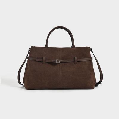 2025 Fall/Winter Vintage Suede Shoulder Tote - Fashionable and Versatile Handbag
