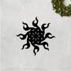 Sun Metal Wall Art Outdoor Sculpture Weatherproof Iron Gift Yard Garden Fence