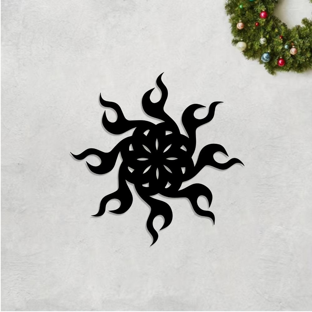 Sun Metal Wall Art Outdoor Sculpture Weatherproof Iron Gift Yard Garden Fence