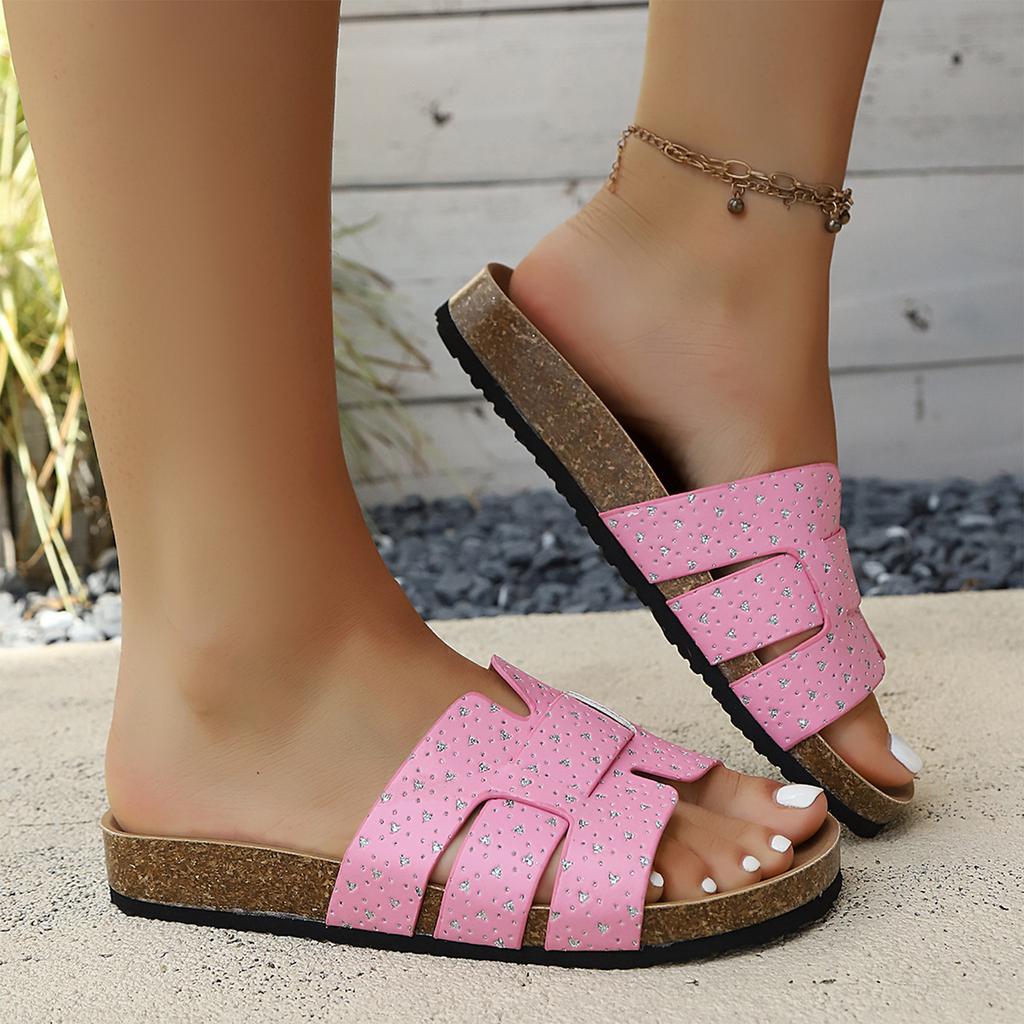 Women's Casual Slip On Flat Sandals Comfortable Summer Footwear Lightweight Breathable Soft Sole Open Toe Slides